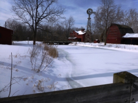 Mill race in winter